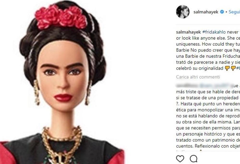Salma Hayek critica la Barbie Frida Kahlo: “Come hanno potuto farlo?”