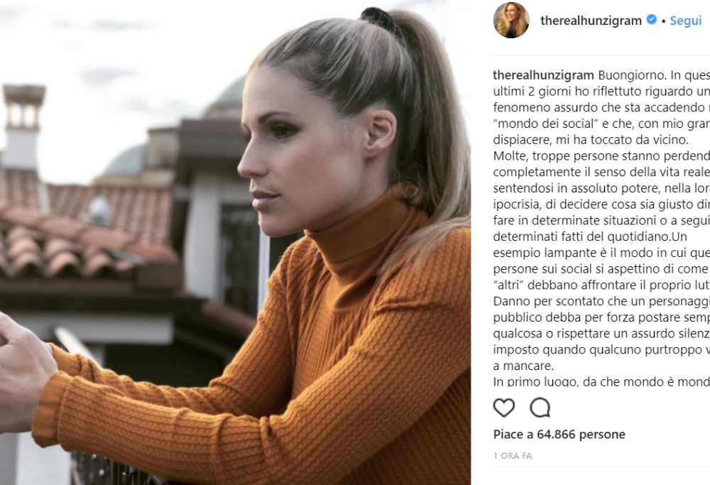 Morte Fabrizio Frizzi: Michelle Hunziker, attaccata per non aver commentato, risponde così