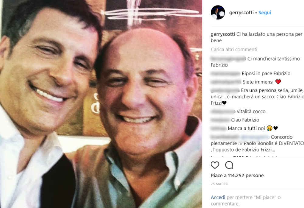 Fabrizio Frizzi: Gerry Scotti rivela “Gli è capitato di dover mandare giù un rospo e non credo che abbia fatto bene alla sua salute"
