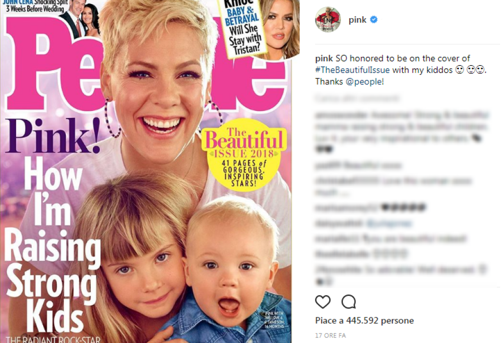 La donna più bella del 2018? Secondo People è Pink