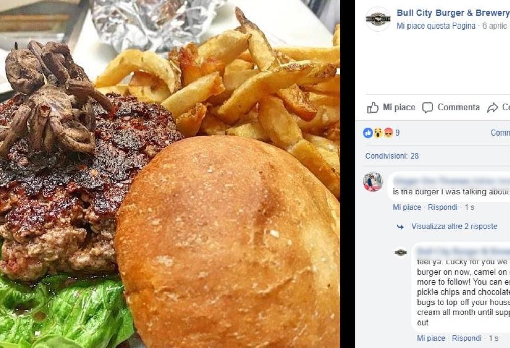 In America arriva l'hamburger con la tarantola, per stomaci di ferro