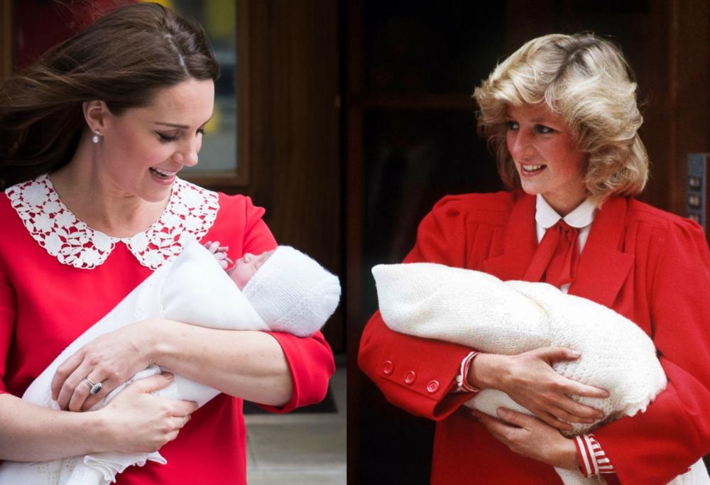 Kate omaggia Diana: per presentare il royal baby sceglie un abito rosso come la suocera