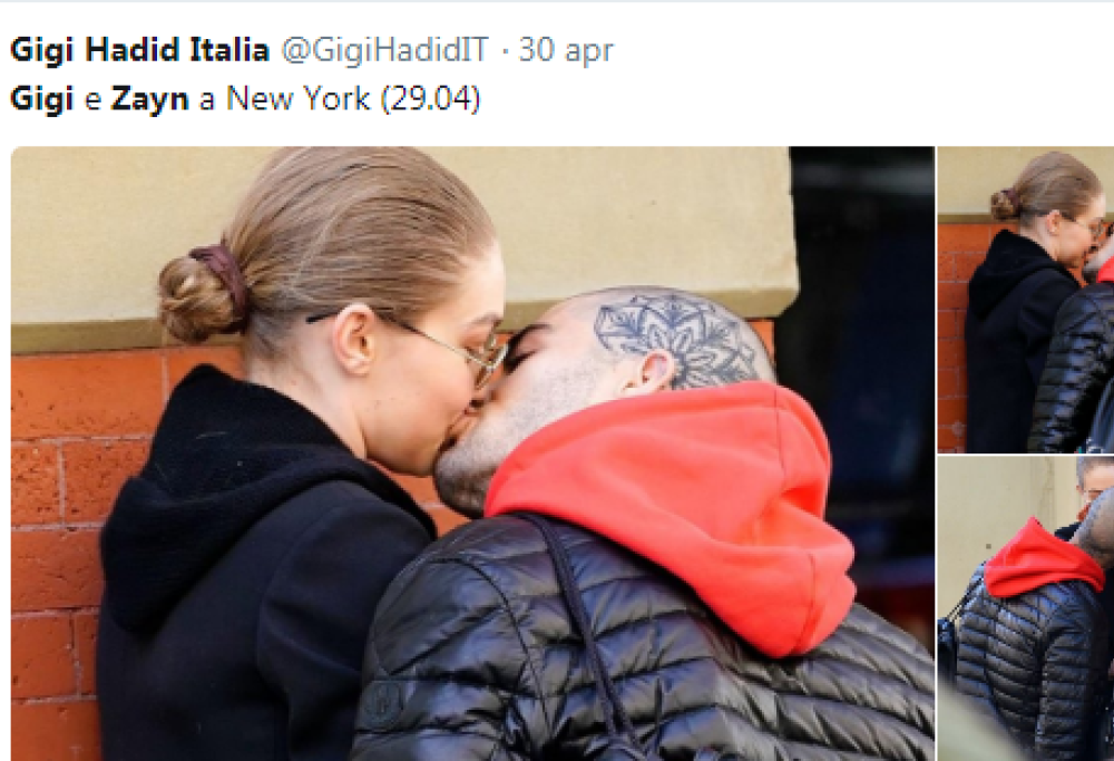 Bacio tra Zayn e Gigi Hadid: ritorno di fiamma?