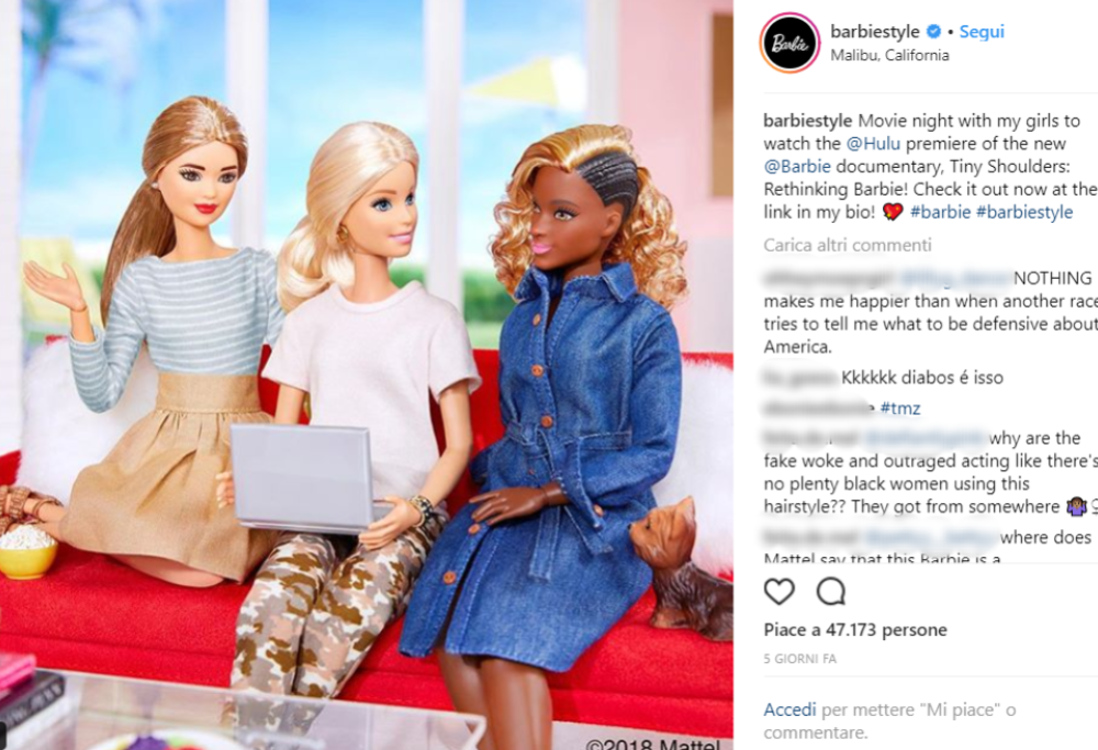 La nuova Barbie scatena una bufera sul web: non rispecchia le afroamericane