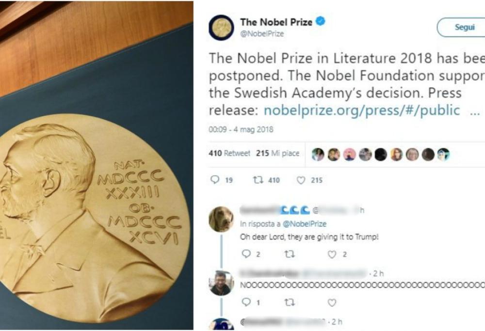 Premio Nobel: dopo lo scandalo molestie, il premio per la letteratura 2018 non verrà assegnato