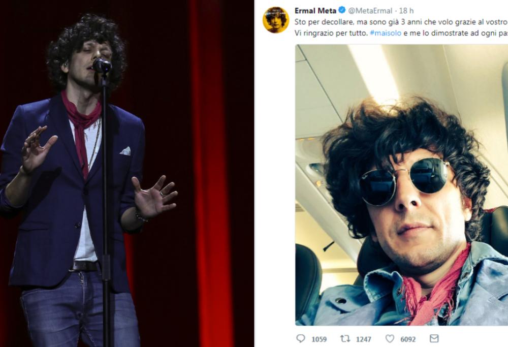 Ermal Meta ringrazia tutti i fan dopo Eurovision: "Mai solo, me lo dimostrate ad ogni passo"