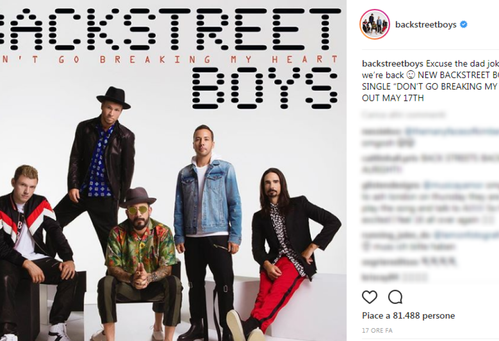 Nuovo singolo per i Backstreet Boys: la band torna con "Don’t Go Breaking My Heart"