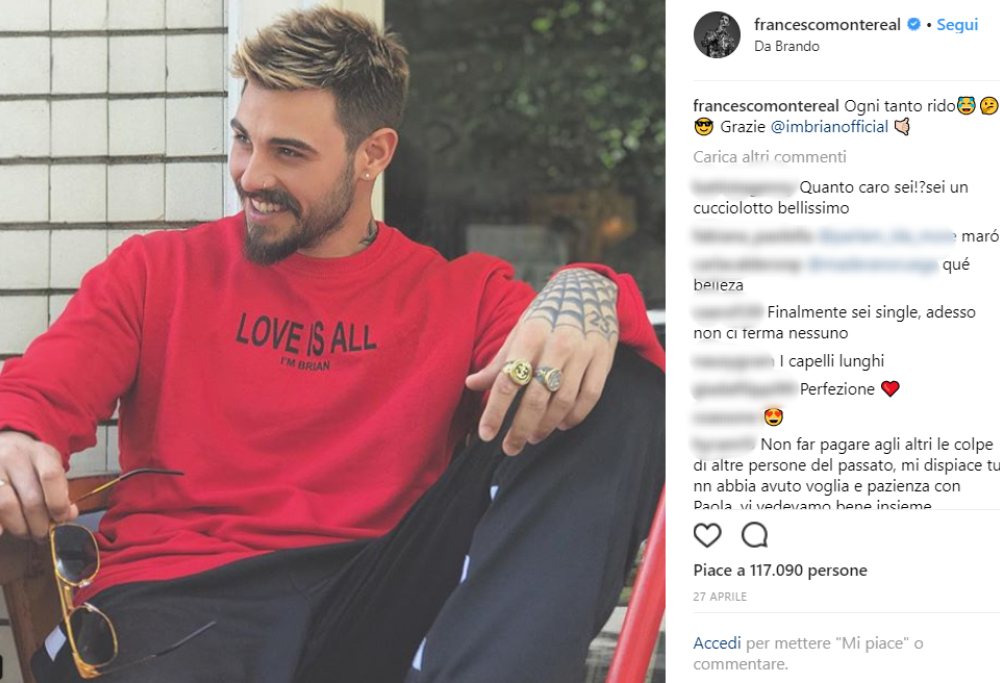 Francesco Monte su Paola Di Benedetto: “Non l’amavo”