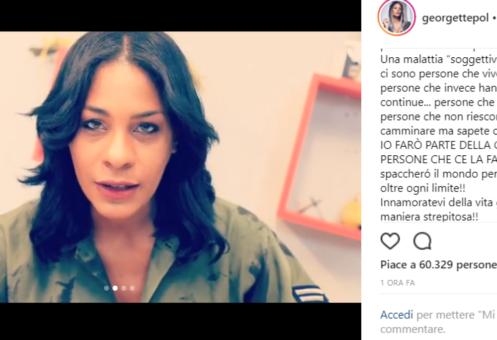 Georgette Polizzi svela la sua malattia: “Ho la sclerosi multipla”