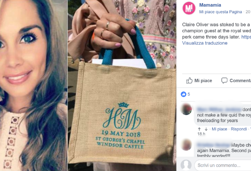 Vende su Ebay la borsa in tela regalata da Harry e Meghan e guadagna una cifra record