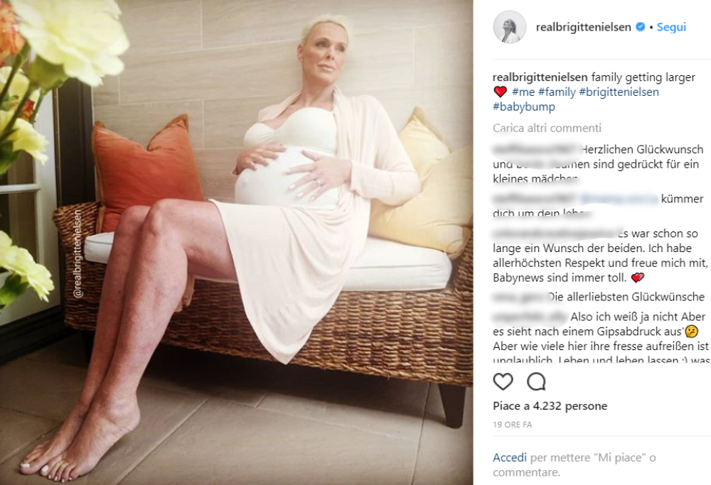 Brigitte Nielsen è incinta? La foto su Instagram scatena il dibattito