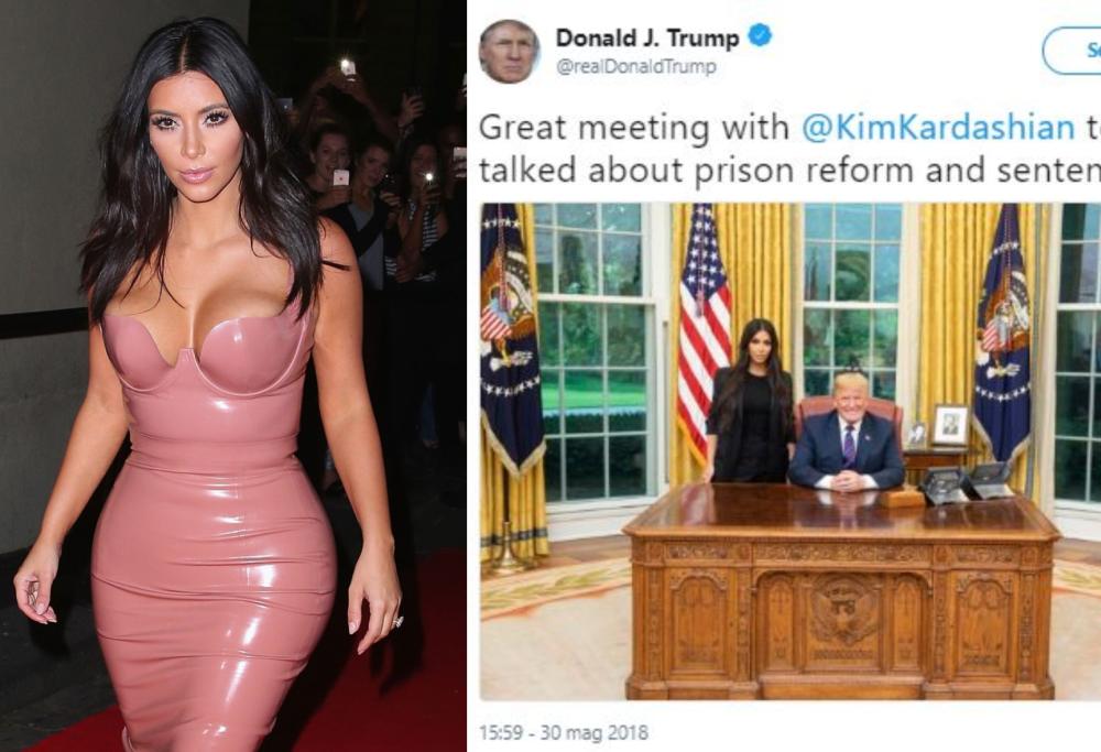 Kim Kardashian incontra Trump alla Casa Bianca