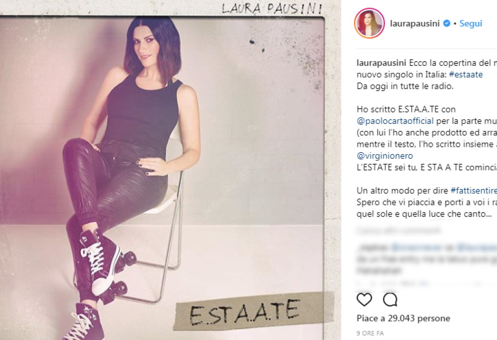 Arriva E.STA.A.TE, il nuovo singolo di Laura Pausini tutto da ballare