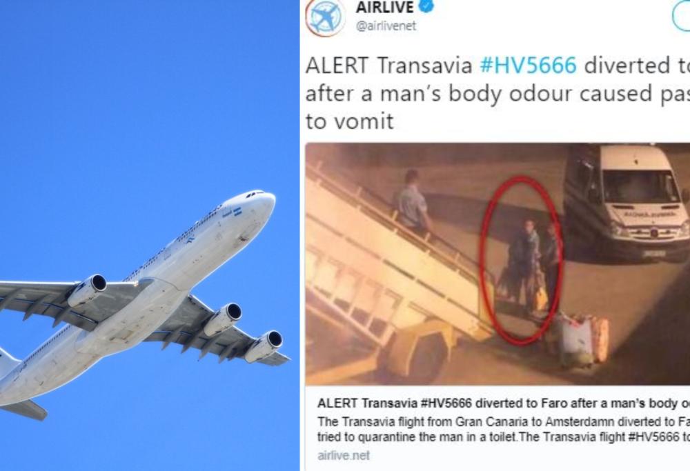Passeggero puzza troppo, aereo costretto all’atterraggio d’emergenza