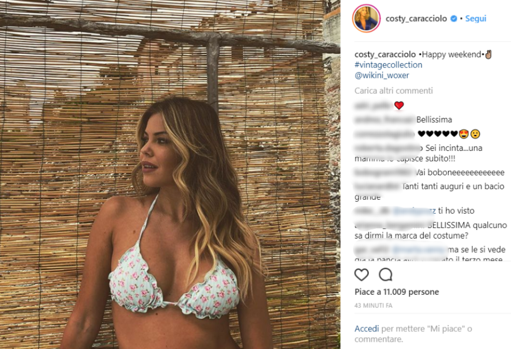 Costanza Caracciolo incinta di una bimba?