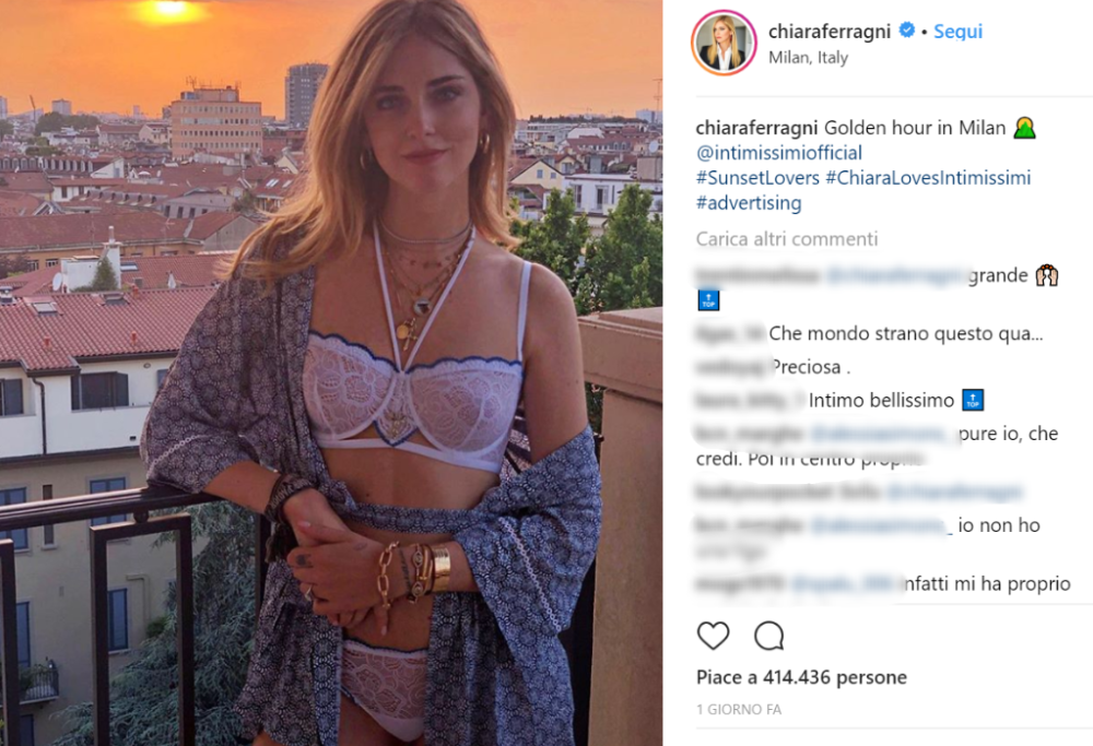 Chiara Ferragni risponde all’hater che l’accusa di avere il seno piccolo
