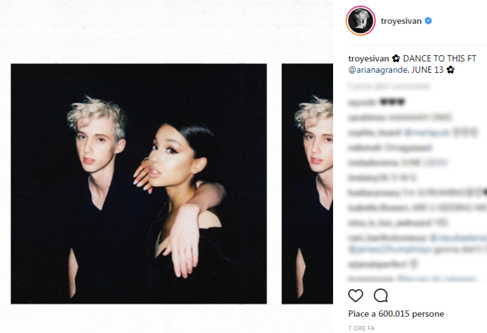 Ariana Grande: in arrivo il duetto con Troye Sivan