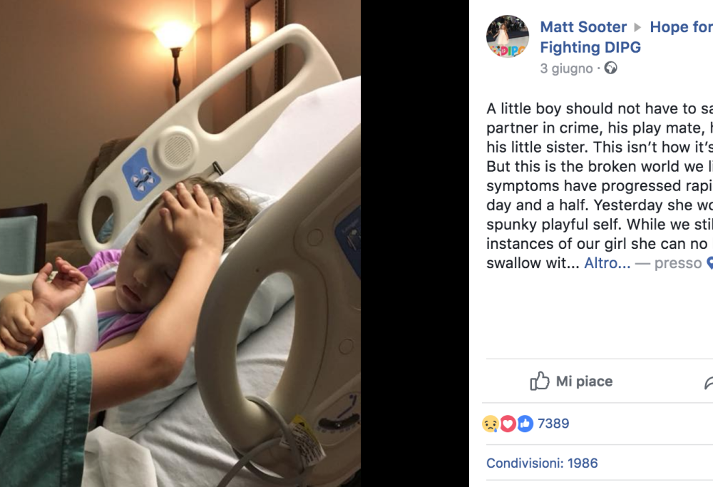 La sorellina sta per morire di cancro. L’ultimo gesto di suo fratello ha commosso tutti