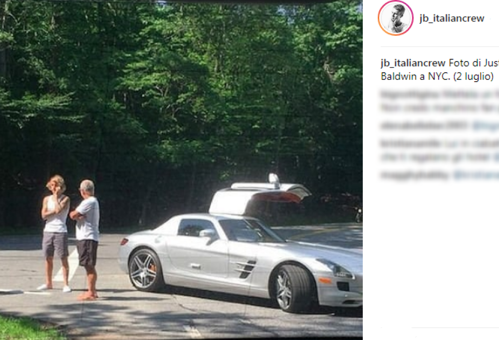 Justin Bieber, un guasto all'auto rovina la gita romantica con Hailey Baldwin. Ecco foto e video