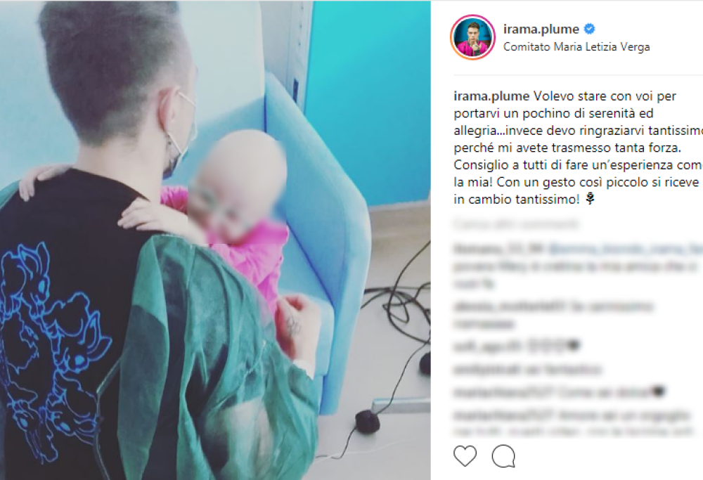 Irama fa una sorpresa ai piccoli pazienti del Centro Maria Letizia Verga di Monza