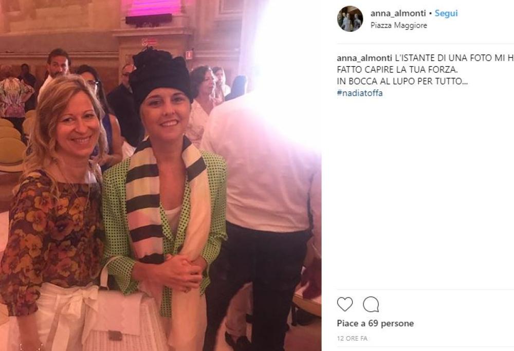Nadia Toffa, prima uscita pubblica a Bologna per una sfilata 