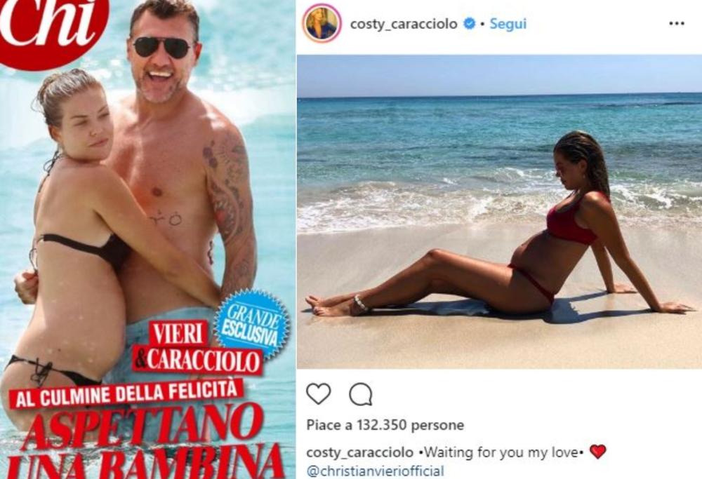 Costanza Caracciolo e Bobo Vieri svelano il sesso del futuro nascituro