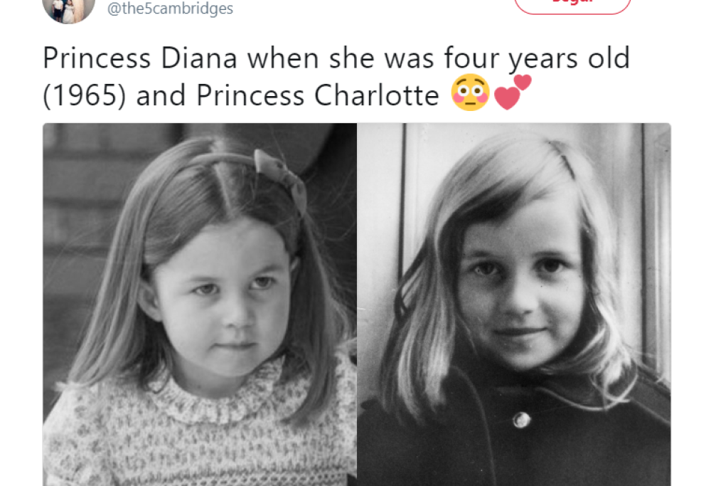 L’incredibile somiglianza tra la principessina Charlotte e Lady Diana