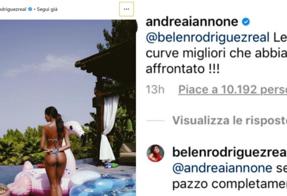 Belen mostra le curve, Iannone commenta: 'Le migliori che abbia mai affrontato'
