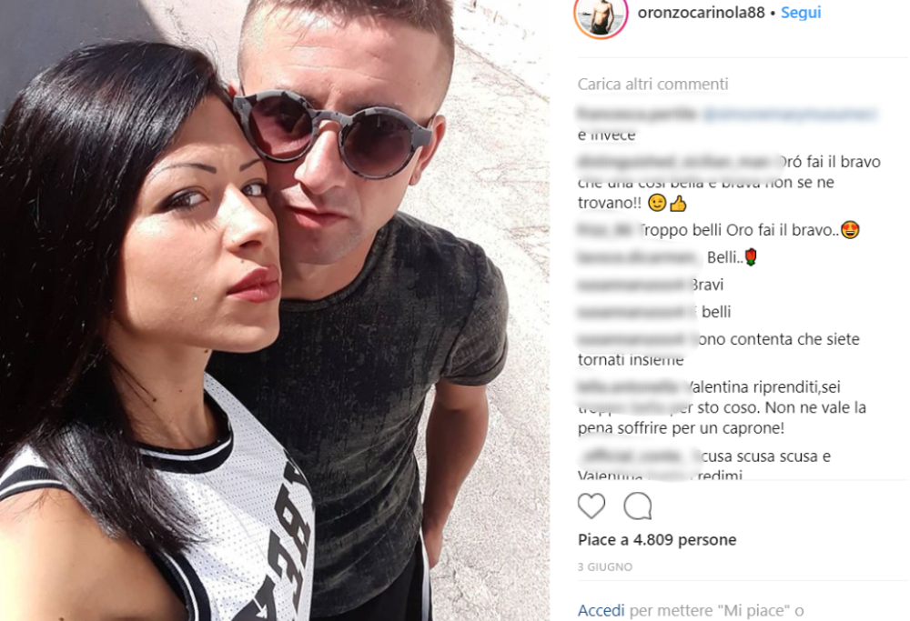 Oronzo di Temptation Island: “Ho rischiato di perdere Valentina, la persona più importante della mia vita”