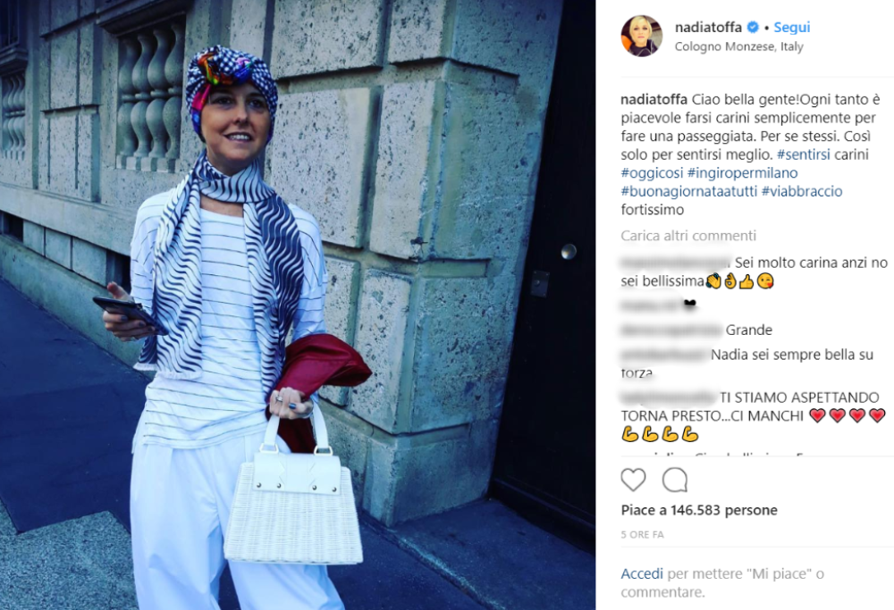 Nadia Toffa: “Ogni tanto è piacevole farsi carini solo per sentirsi meglio”