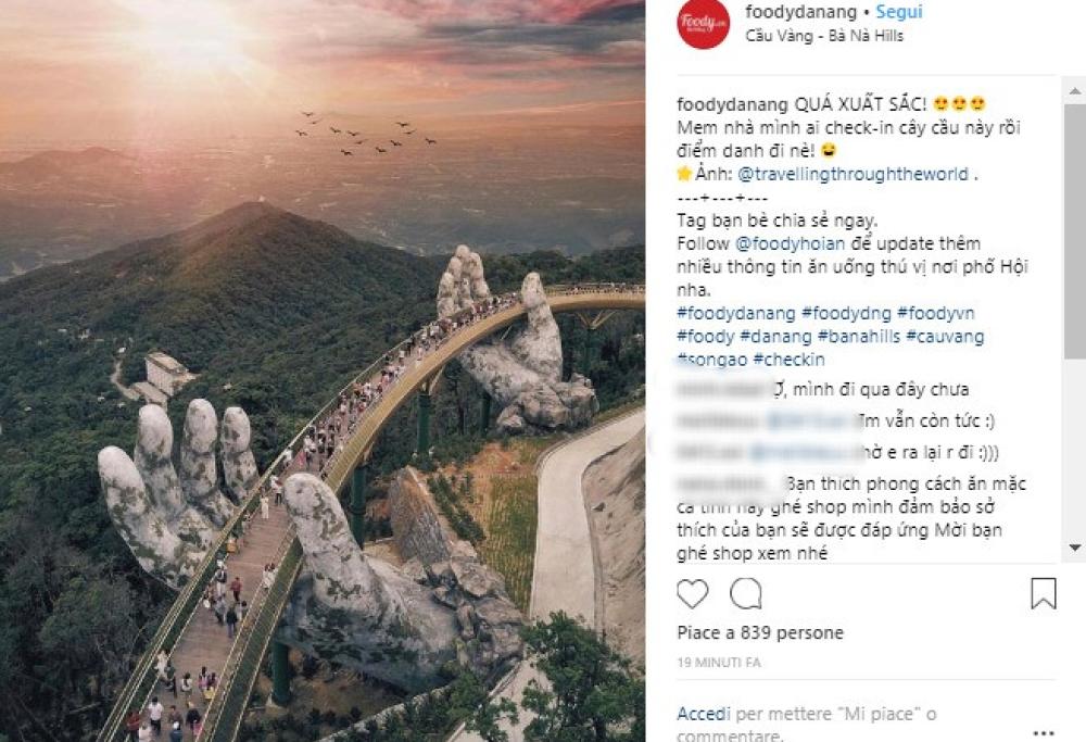 Vietnam, due mani giganti reggono il ponte