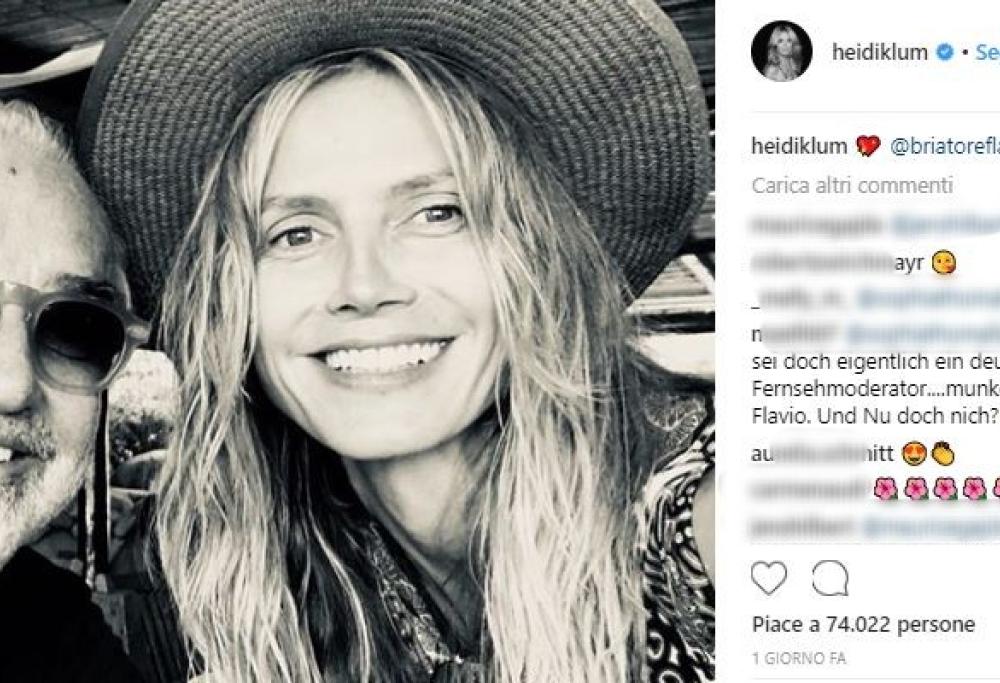 Heidi Klum pubblica una foto con Flavio Briatore e la loro figlia Leni