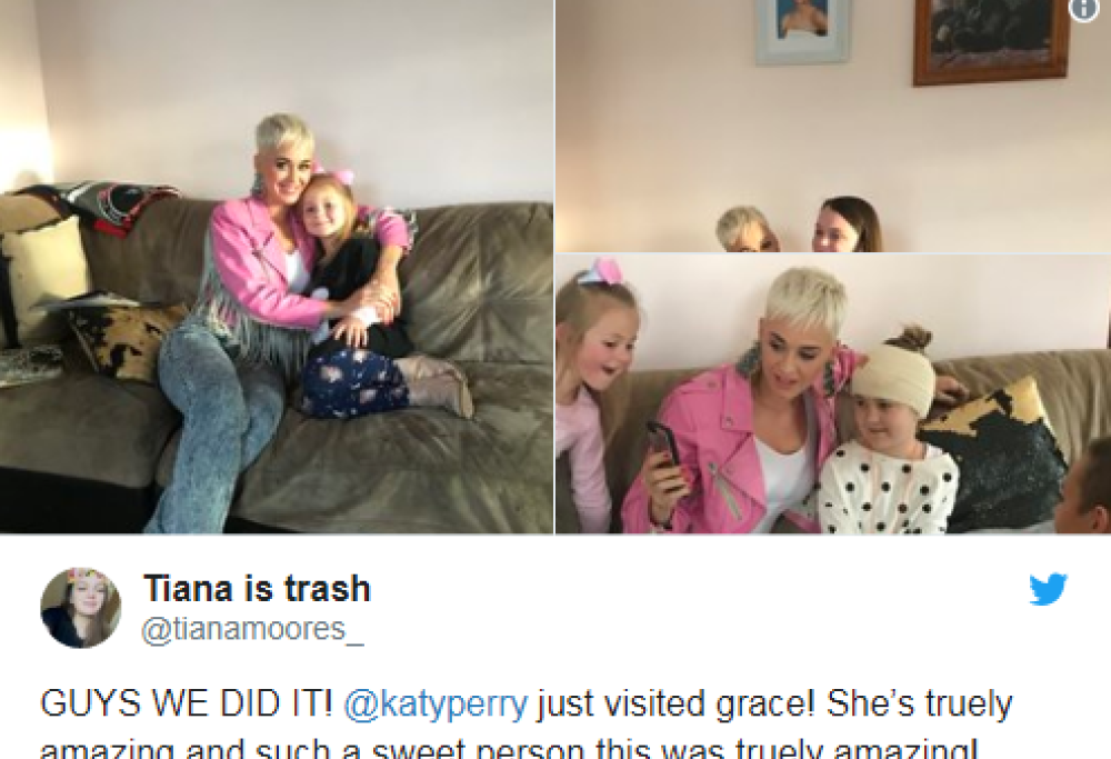 La sorpresa di Katy Perry a una sua fan australiana