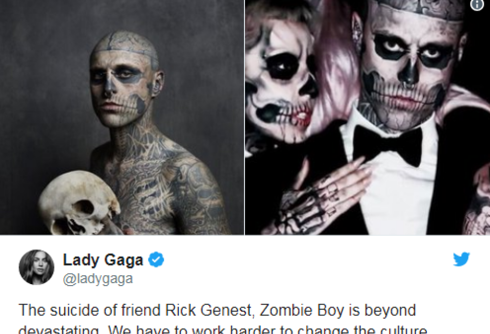 Lady Gaga sconvolta dal suicidio di Zombie Boy, il protagonista del video di "Born This Way"