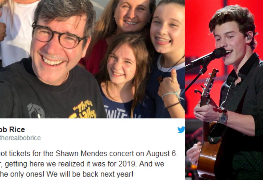 Vanno al concerto di Shawn Mendes ma si rendono conto che lo show è nel 2019