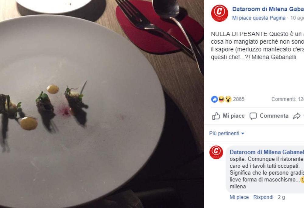 Milena Gabanelli attacca gli chef stellati: "Non so cosa ho mangiato"