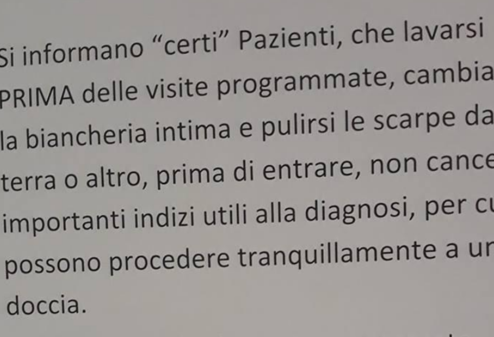 Messina, un primario scrive un avviso ai pazienti: "Lavatevi prima delle visite"