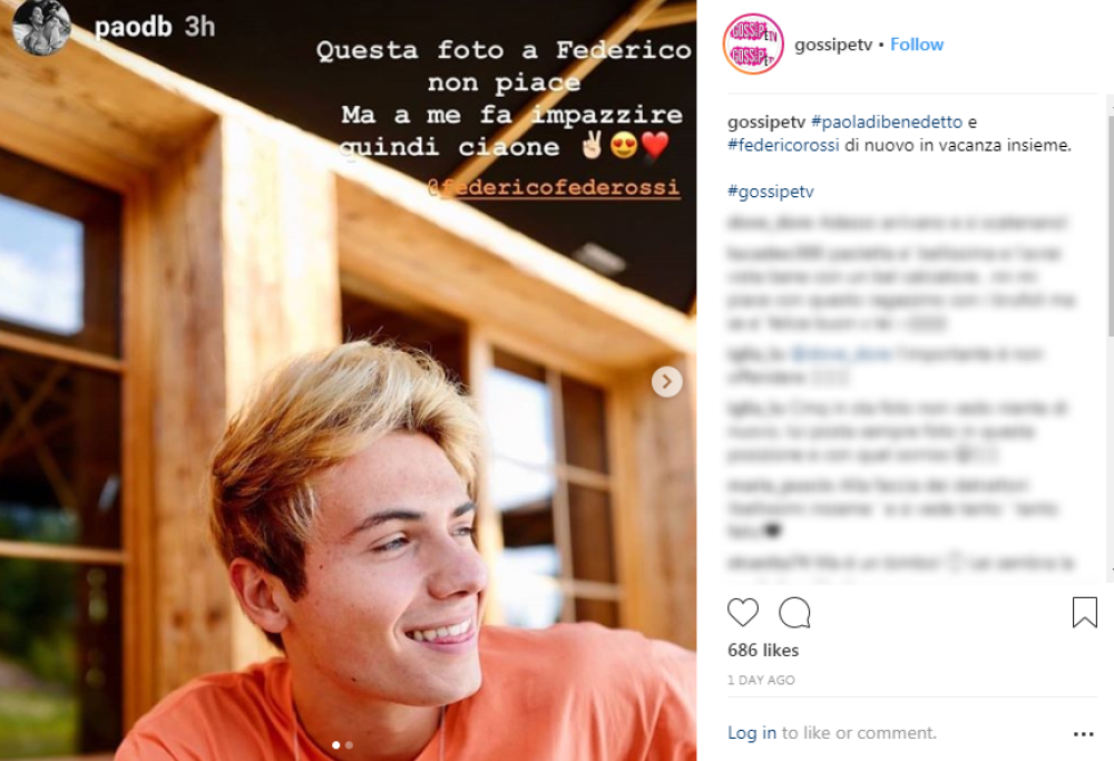 Paola di Benedetto e Fede sono sempre più innamorati