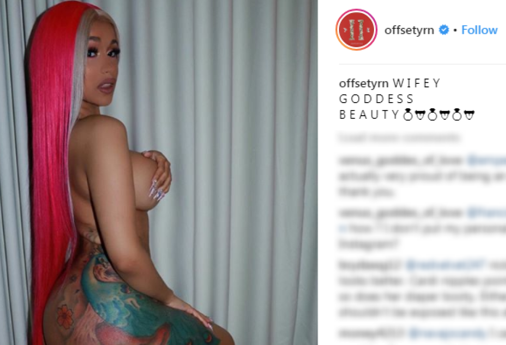 Cardi B: foto nuda a due mesi dal parto