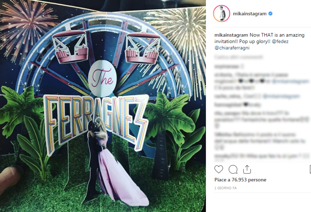 Ci sarà anche Mika al matrimonio di Fedez