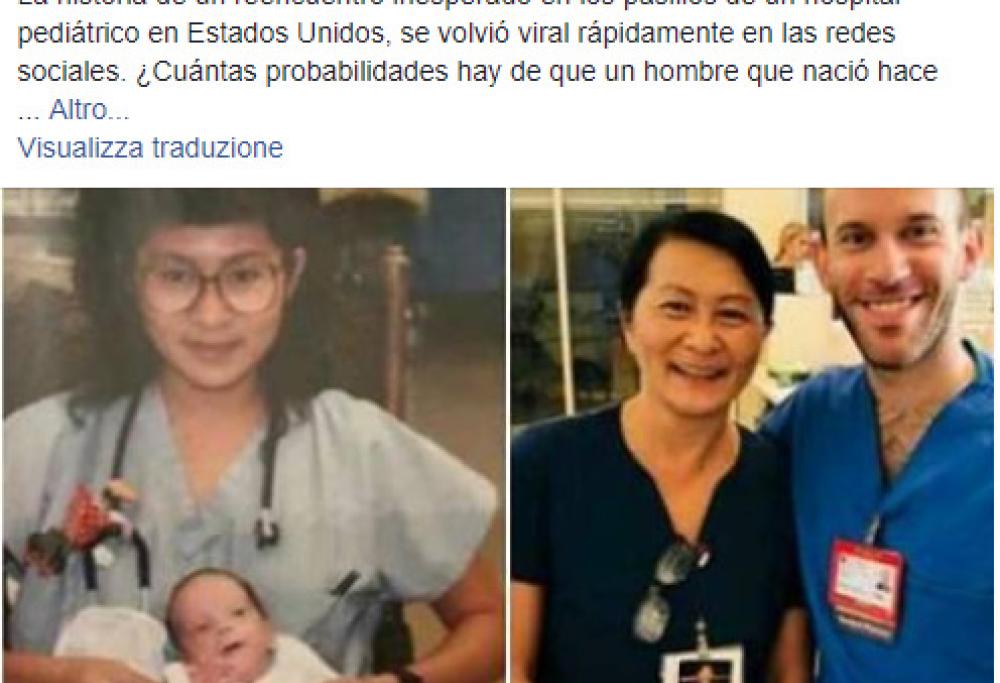 Salvò la vita a un neonato prematuro. Si trovano a lavorare insieme dopo 28 anni