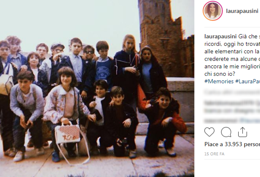 Laura Pausini: la riconoscete nella foto di classe?