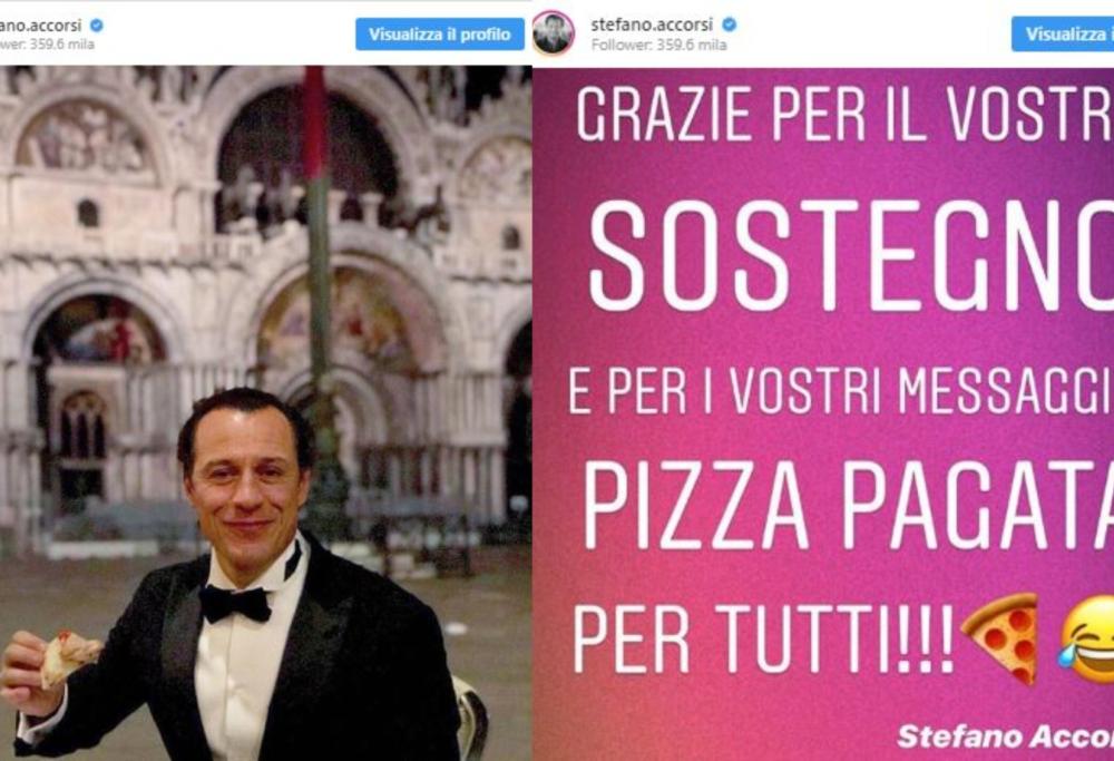 La risposta di Stefano Accorsi alle polemiche sulla pizza in Piazza San Marco
