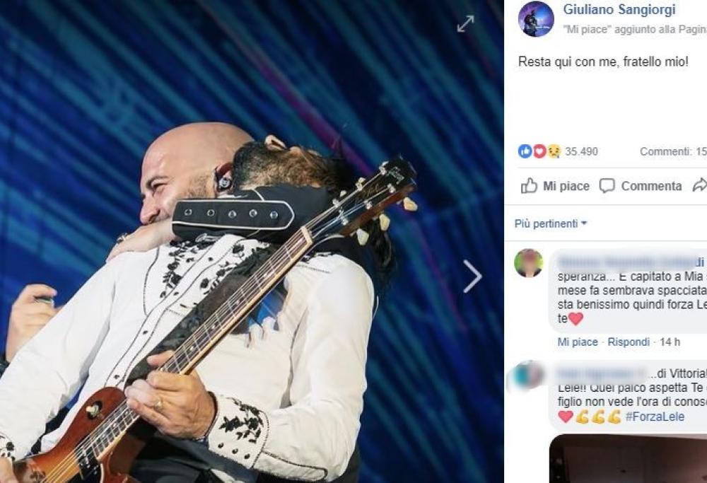 Il commovente messaggio di Giuliano Sangiorgi per Lele Spedicato: «Resta qui con me»