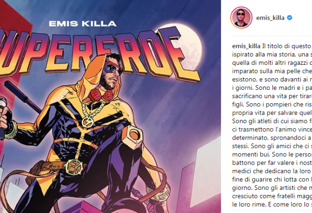 Emis Killa svela la copertina del suo nuovo album: "Supereroe"