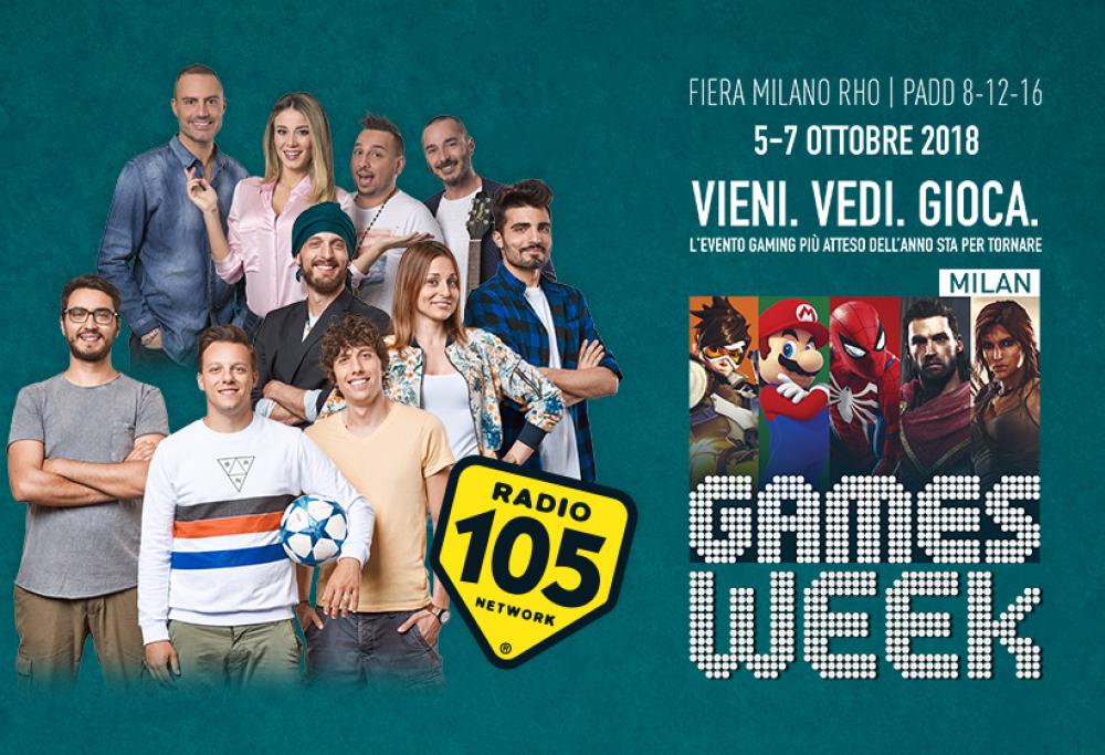 Radio 105 è la Radio Ufficiale di Milan Games Week per il terzo anno consecutivo 