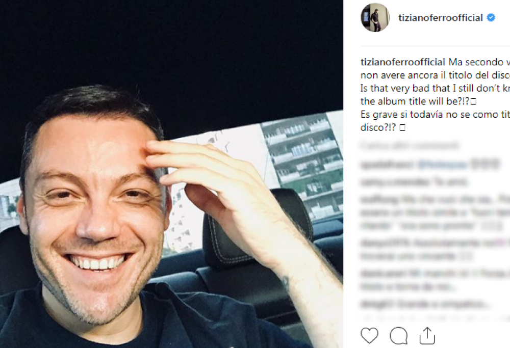 Tiziano Ferro ha un dubbio e chiede aiuto ai fan 