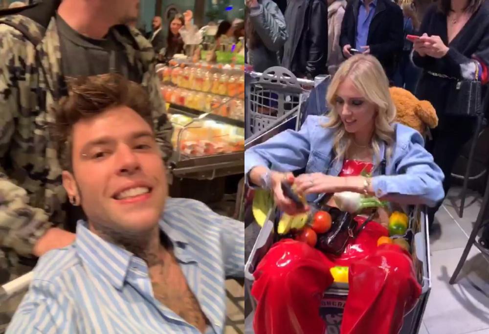 Fedez, Chiara Ferragni gli organizza una festa a sorpresa in un supermercato. Scatta l'ira sui social: "Quanto cibo sprecato"