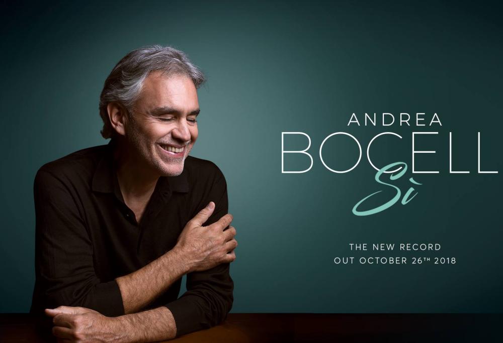 È uscito "Sì", il nuovo album di Andrea Bocelli. Nel disco anche Dua Lipa e Ed Sheeran