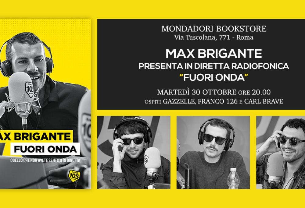 Max Brigante presenta il suo libro "Fuori Onda", con lui:  Gazzelle, Franco 126 e Carl Brave in diretta radiofonica